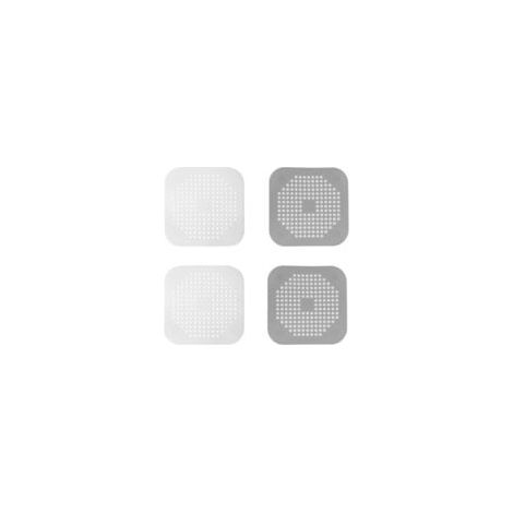 Colador de desagüe de silicona, filtro de silicona para cabello de 4 piezas, colador de desagüe para fregadero con ventosa, colador de desagüe para bañera, para ducha, bañera y cocina - Crezuo (1/4)