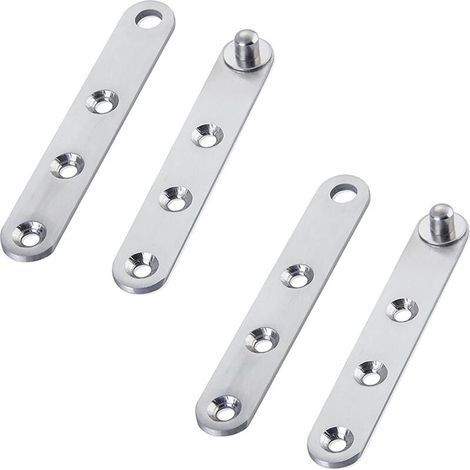 Cerniere per porte a perno - 2 coppie di cerniere a perno a 360 gradi - Acciaio inossidabile - Per mobili - Porta a perno (1/5)