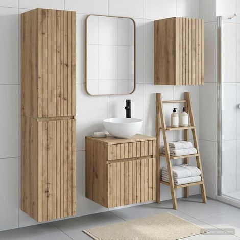 vidaXL Bathroom Furniture Set 3 pcs Artisan Oak 33 x 34.5 x 160 cm (1/5)