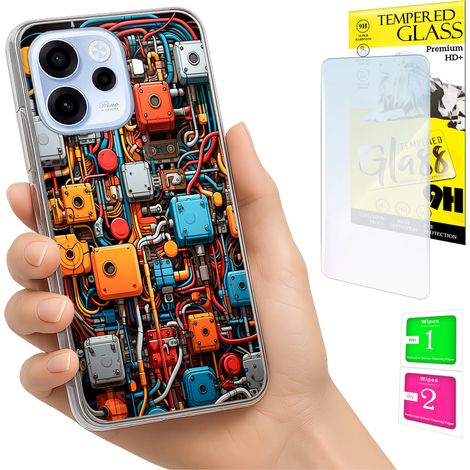 Custodia per Oppo Reno 15F / 15F FS Photo cover Cover posteriore + vetro 9H (1/5)