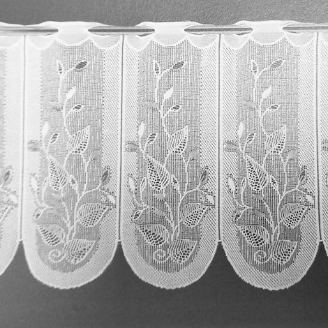 Brise bise à feuillages Blanc 30x75 cm