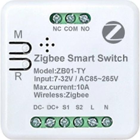 Module d'interrupteur intelligent Zigbee mini momentané à verrouillage automatique 10 A, mini disjoncteur à monter soi-même, contrôlable via l'application Smart Life/Tuya (1/5)