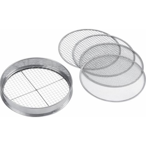 Meister Kompostsieb 5 in 1 Ø 30 cm Edelstahl mit 5 Siebeinsätzen für Erde Sand (1/5)