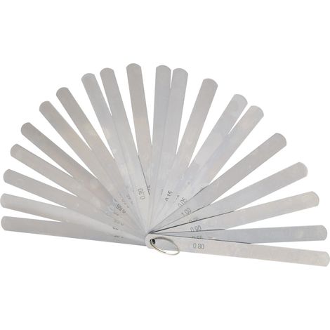 Jauges du jeu radial de piston, 20 lames, 0,05-1 mm (1/6)