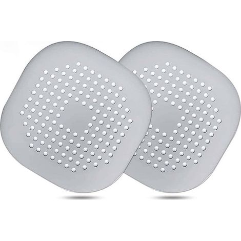 Filtre de siphon en silicone pour évier, 2 pièces, gris (1/5)