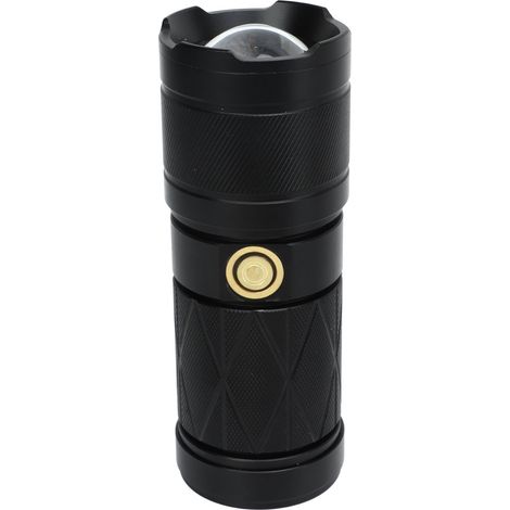 Mini lampe torche LED, portable, rechargeable par USB, zoom télescopique, lampe torche LED haute luminosité, idéale pour les aventures en plein air et le camping. (1/5)