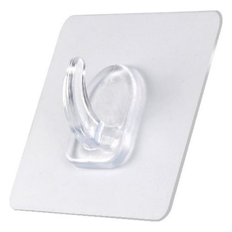 Filiyano-Crochets transparents en forme de corne de vache pour la cuisine et la salle de bain - Crochets créatifs non marquants à fixer derrière une (1/5)