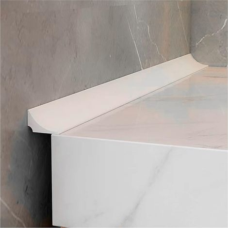 Tira de sellado autoadhesiva para bañeras y suelos de zonas húmedas - Blanco (2 m) (1/5)