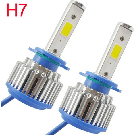 Paire De Phares De Rechange H7 Led 3200 Lumen 6000k 12v 40w Avec Ventilateur