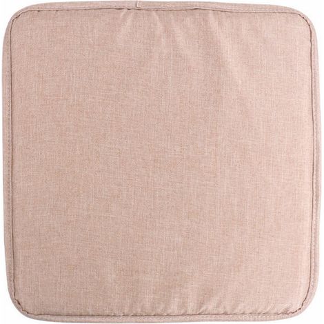 Coussin De Siege - 40 Cm - Pour Chaise En Rotin Ou Fauteuil - Fixation Par Cordons - Polyester - Khaki