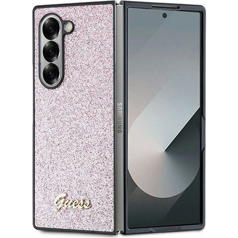 Custodia Guess Glitter Script rosa per Samsung Galaxy Z Fold6 (1/5)
