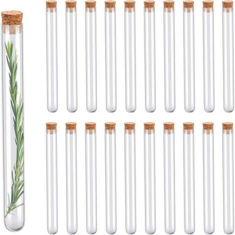 20 Glasreagenzgläser (32 ml) für kandierte Mandeln, Süßigkeiten, Blumen und Gewürze – Hochzeitsdekoration und Gastgeschenke (1/3)