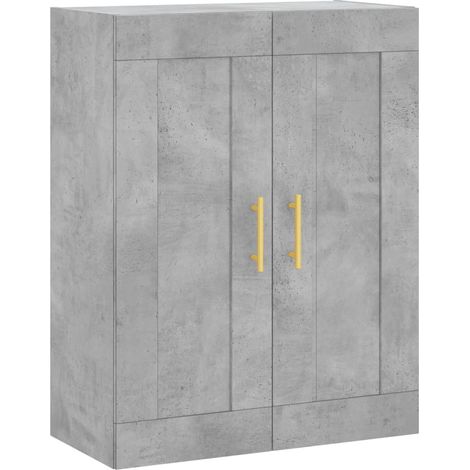 Maison Exclusive - Mobile a Parete Grigio Cemento 69,5x34x90 cm Legno Multistrato (1/5)