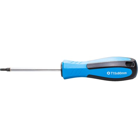 SW-Stahl 31715SB Schraubendreher mit T-Profil I T15 x 80 mm I TX Schraubenzieher I T-Schraubendreher Werkzeug