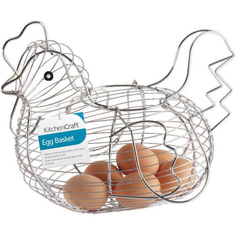 KitchenCraft KCCHICKLRG Pollo Uovo Carrello, Metallo, Argento (1/2)