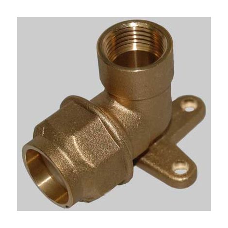 RACCORDO A GOMITO FEMMINA CON STAFFA ANELLO RESINA 25 x 3/4 ASTORI