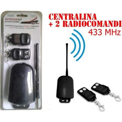 Kit Ricevitore Da Esterno 433Mhz 2 Telecomandi (Jj-Js-084-1)