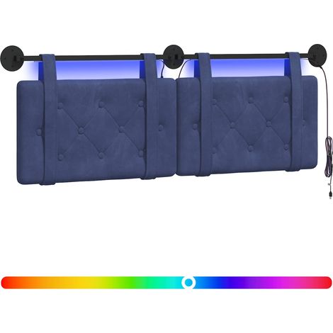 Maison Exclusive - Hängendes Kopfteil Mit LED Licht Polizeiblau S
