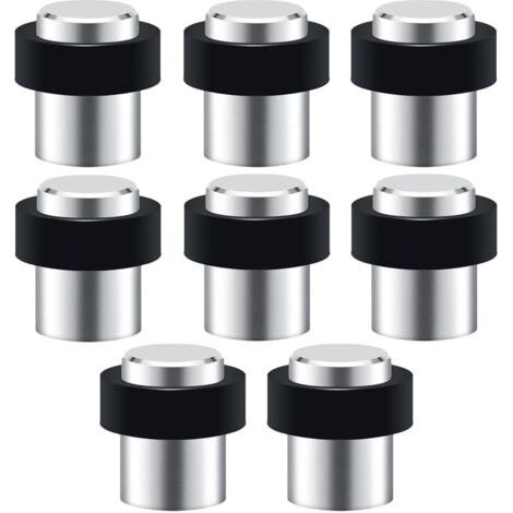 Set di 8 fermaporta da pavimento, altezza 45 mm, fermaporta in acciaio inox con viti, paracolpi per porte (1/5)