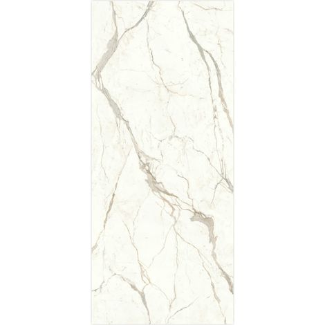 Carrelage effet Marbre Blanc Calacatta Prima Bookmatch B 278x120x0,6 cm Brillant Faventa - Mur intérieur (vendu par carton de 3,336 m²) - RO'MA CARRELAGE