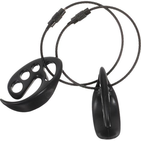 Porte-disques volants (lot de 8) conçu pour les sports et activités de plein air, avec clip de fixation noir (1/5)