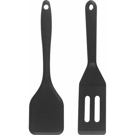 2er Set Silikon Spatel, Hitzebeständig, Antihaft, Küchenhelfer für Braten & Backen