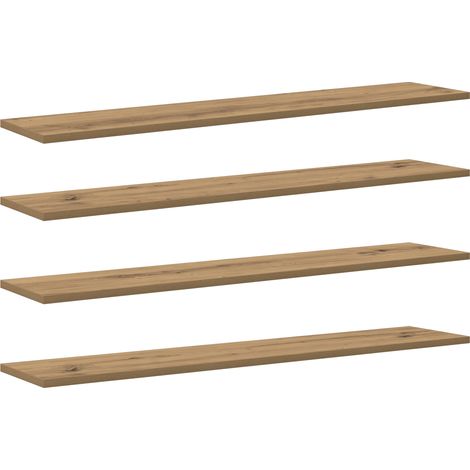 vidaXL Scaffale 3 livelli 4 pcs 100 x 20 x 1,5 cm Legno multistrato