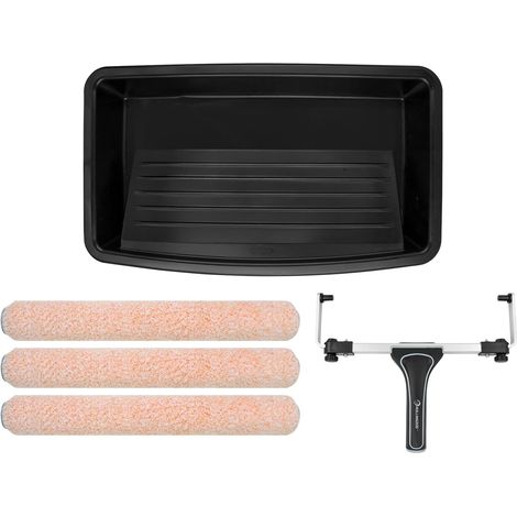 Lot de 3 Grands Rouleaux de Peinture de 45,7 cm – Cadre de Rouleau de Peinture de 45,7 cm, Manchons de Rouleau de Peinture en Microfibre (Lot de 3), Grand Plateau de Rouleau de Peinture