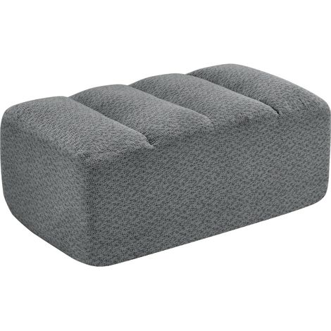 Canapé ottoman modulable sans armature en tissu gris, dossier ergonomique, assise large et repose-jambes, prêt à l'emploi pour salon ou studio  CHICFURN (1/5)