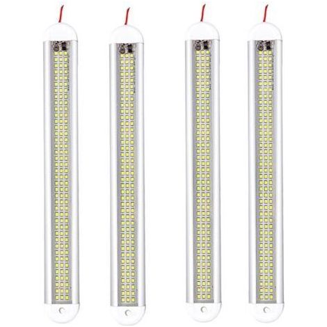 Lot de 4 lampes d'habitacle de voiture, LED, 12 V, blanc (1/5)
