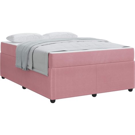 Maison Exclusive - Estructura de cama con colchón Rosa 160 x 200