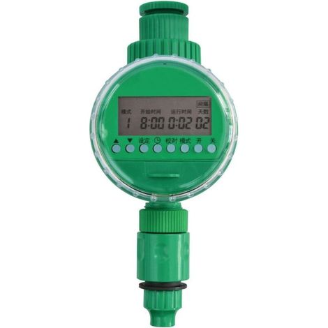 Minuteur d'arrosage automatique – Programmateur numérique à piles pour jardin, pelouse, serre et irrigation au goutte-à-goutte