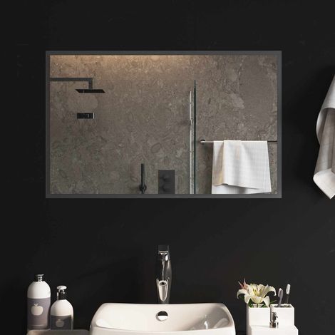 Teenpull – LED-Badezimmerspiegel Transparent 80 x 50 cm Gehärtetes Glas (1/5)