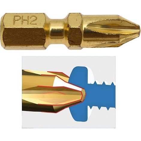 EMBOUT POUR ACIER PH2 25 2PCS MAKITA B-28503 (1/3)