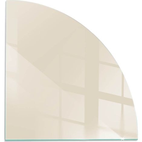 Elegante Hartglas Kaminbodenplatte Ofenglas Funkenschutzplatte für Kamin Hitzeschutz Schutzplatte Farbe Beige 1/4 100x100 cm (1/5)