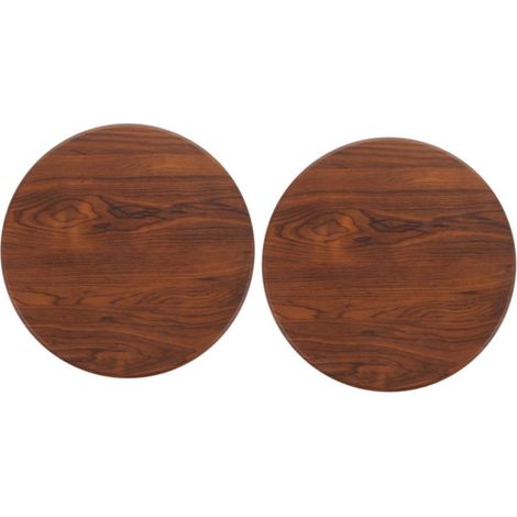 2pièces Tabouret Bois Rond Massif pour Bar avec Coussin Confortable pour Cuisine et Salon Facile à Remplacer (1/5)
