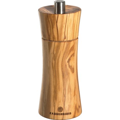 Zassenhaus Frankfurt Pfeffermühle, Durchmesser 5,5 x 14 cm, Olivenholz