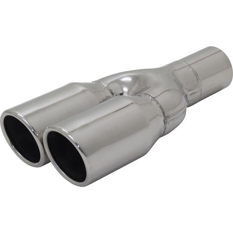 Échappement en acier inoxydable embout d'échappement 2x 76mm SR-Design avec ABE
