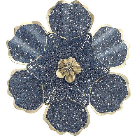 Nouvelle décoration murale en métal représentant des fleurs (1 pièce)