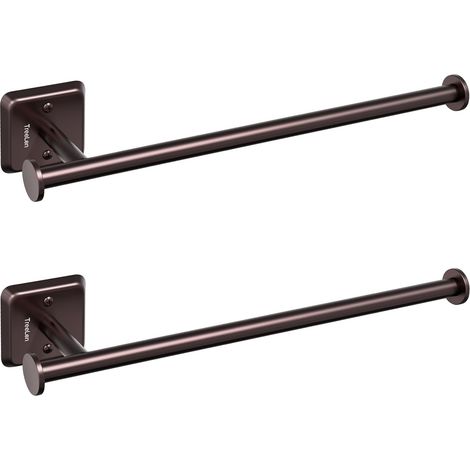 Lot de 2 Porte-Essuie-Tout sous Placard, Support Rouleau Cuisine en Finition Bronze, Support Sopalin Mural avec Fixation par Vis, Design Rétro et Antirouille pour Cuisine et Garde (1/5)