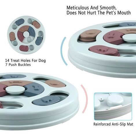 Jouet Chiens Intelligent Friandise,Ralentissez à Manger des Jouets de Chien,Puzzle Intelligence Anti-dérapant Jouets pour Chien,Chiot et Chat