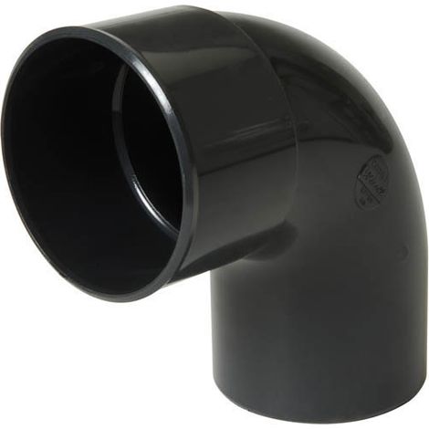 Coude mâle-femelle 87°30 Ø80 mm en PVC lisse – Raccord pour gouttière – Couleur anthracite – Évite les impuretés (1/3)