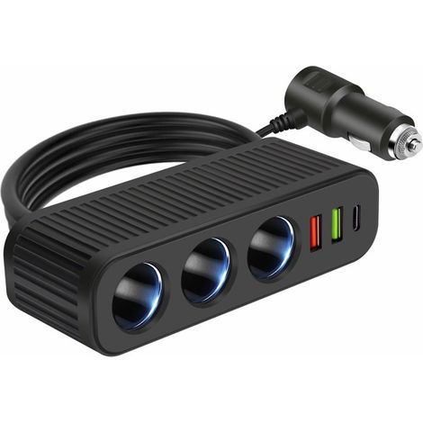 Cargador De Coche - Cargador Para Encendedor De Cigarrillos - QC3.0 + USB Doble + PD - 12 V 24 V - Unidad Individual (1/5)