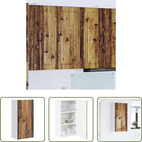Holzschrank -  Küchenschrank Kalmar Altholz 50 x 31 x 100 cm Holzwerkstoff (1/5)