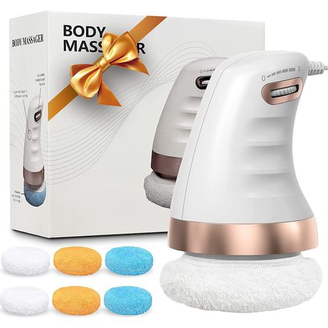 Appareil de Massage Anti-Cellulite Électrique, Machine de Sculpture Corporelle Portable avec 6 Pads de Massage, Adapté pour Abdomen, Taille, Fesses, Bras et Jambes, Cadeau Idéal pour Hommes et Femmes