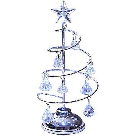 Iron Light Up Christmas Tree - Glowing Tabletop Holiday Decor for Festive Home (1/5)