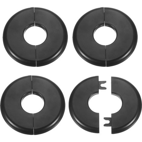 4pcs Cache Tuyau WC Rosace Tuyau 26.5mm/1" Noir (1/5)