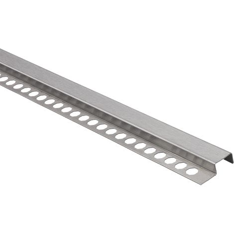 EMAC NOVOLISTEL 4 Perfil Acero Inox Cepillado - Altura: 12 mm. - Medida: 2,50 METROS - ref: NL4AI12CE