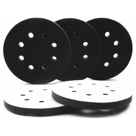 ALLIANDIS5 Pièces Tampon Interface 125mm à 8 Trous en Mousse Souple pour Rondes, Tampons de Polissage de 125 mm, Tampon Interface en Éponge, pour Disques de Ponçage et Assiettes de Polissage (1/4)