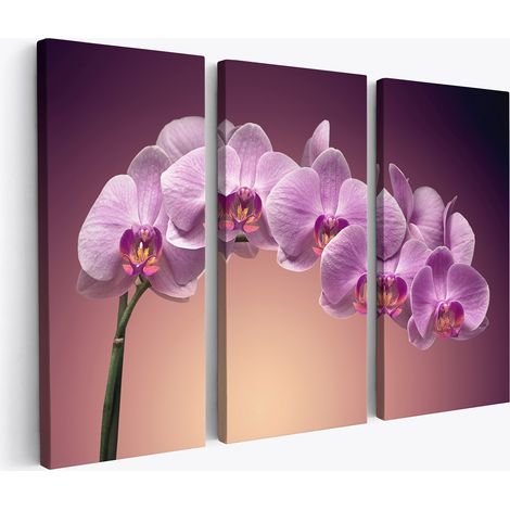 Tableau triptyque sur toile - Orchidées (1/2)